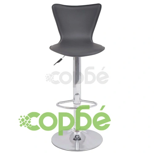 Въртящи се бар столове, 2 бр, изкуствена кожа, черни ➤ топ цена ➤ sorbe.bg