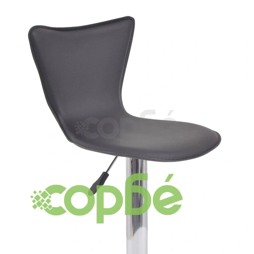 Въртящи се бар столове, 2 бр, изкуствена кожа, черни ➤ топ цена ➤ sorbe.bg