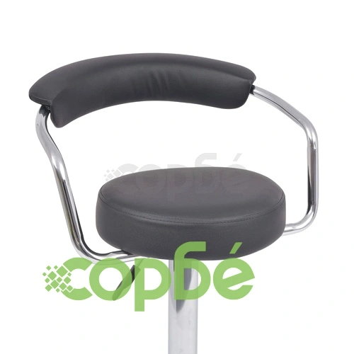 Въртящи се бар столове, 2 бр, изкуствена кожа, черни ➤ топ цена ➤ sorbe.bg