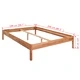 Рамка за легло, дъбов масив, 140x200 cм