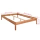 Рамка за легло, дъбов масив, 180x200 cм