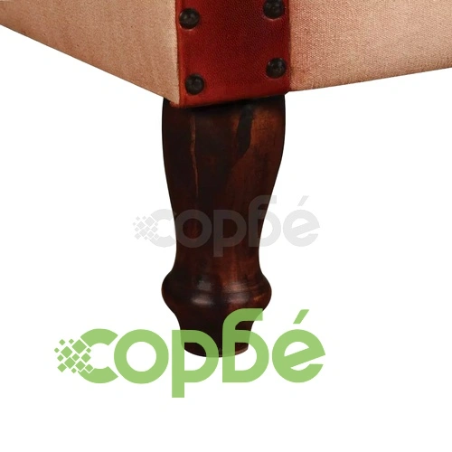 Фотьойл, кафяво и бежово, естествена кожа и текстил ➤ топ цена ➤ sorbe.bg