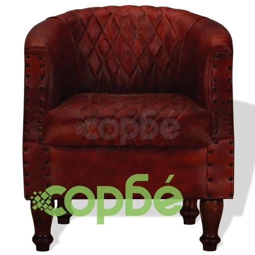 Фотьойл, кафяв, естествена кожа ➤ топ цена ➤ sorbe.bg