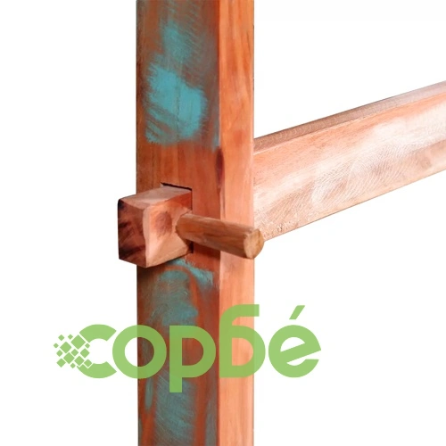 Трапезна маса с пиедестал регенерирано дърво масив 120x58x78 см ➤ топ цена ➤ sorbe.bg