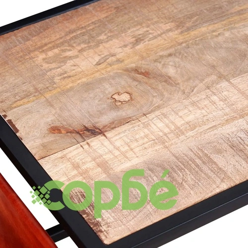 Маса за кафе с място за списания от естествена кожа 110x50x45см ➤ топ цена ➤ sorbe.bg