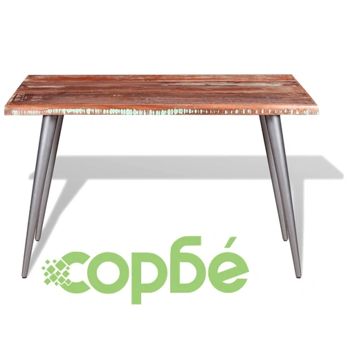 Трапезна маса, регенерирано дърво масив, 120x60x76 cм ➤ топ цена ➤ sorbe.bg