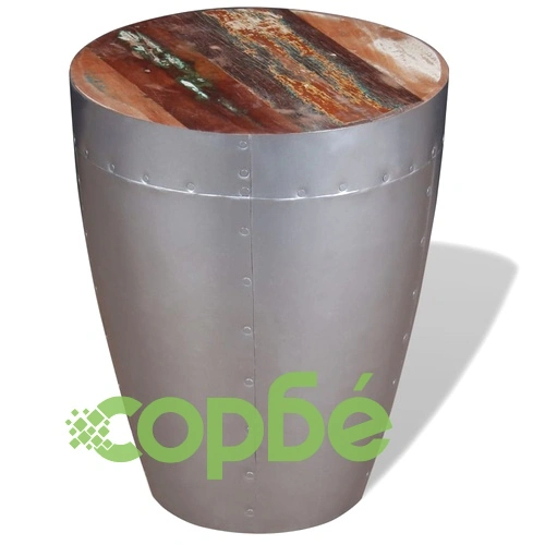 Авиаторна табуретка, масивно регенерирано дърво ➤ топ цена ➤ sorbe.bg