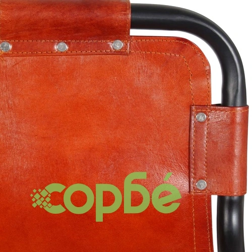 Бар табуретки, 2 бр, естествена кожа ➤ топ цена ➤ sorbe.bg