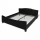 Рамка за легло, черна, изкуствена кожа, 180x200 cм