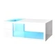 Маса за кафе, LED, силен гланц, бяла, 105х55х41,5 см