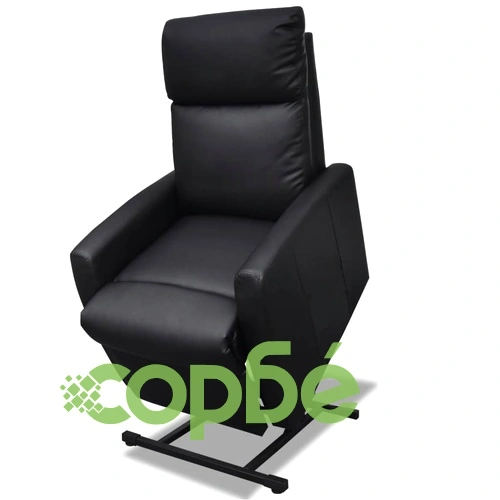 ТВ реклайнер, черен, изкуствена кожа ➤ топ цена ➤ sorbe.bg