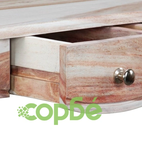 Конзолна маса с 3 чекмеджета, акация масив, 110x40x76 cм ➤ топ цена ➤ sorbe.bg