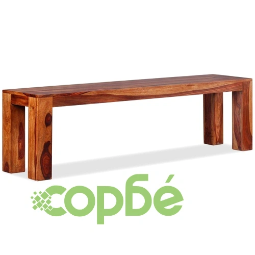 Пейка, акациева дървесина масив, 160х35х45 см ➤ топ цена ➤ sorbe.bg
