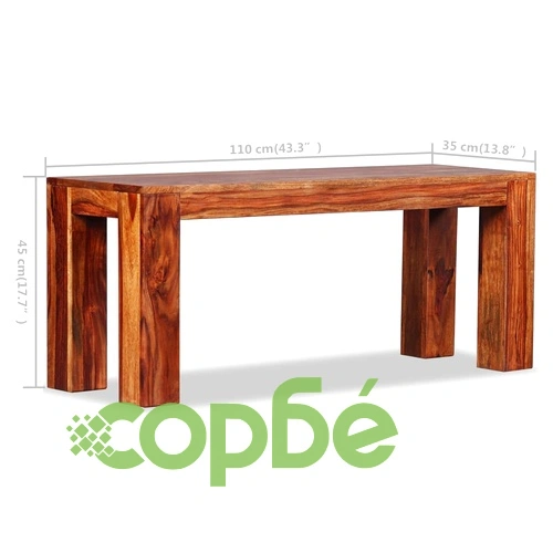 Пейка, акациева дървесина масив, 110х35х45 см ➤ топ цена ➤ sorbe.bg