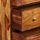 Страничен шкаф, шишамово дърво масив, 60x35x76 cм