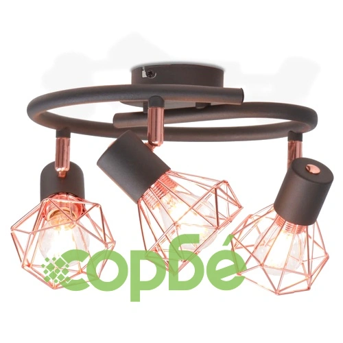 Таванна лампа с 3 LED филамент крушки 12 W ➤ топ цена ➤ sorbe.bg