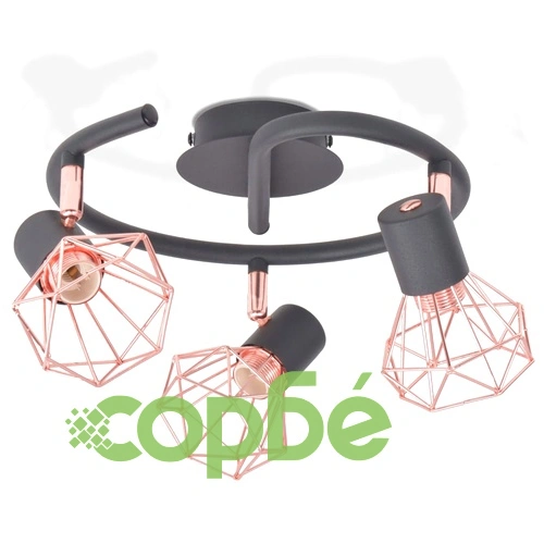 Таванна лампа с 3 LED филамент крушки 12 W ➤ топ цена ➤ sorbe.bg