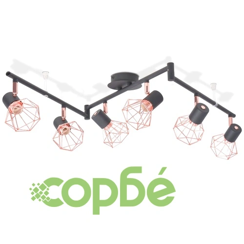 Таванна лампа с 6 LED диодни крушки 24 W ➤ топ цена ➤ sorbe.bg