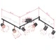 Таванна лампа с 6 LED диодни крушки 24 W