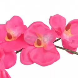 Изкуствено растение орхидея със саксия, 30 см, червена