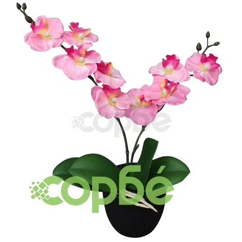 Изкуствено растение орхидея със саксия, 30 см, розова ➤ топ цена ➤ sorbe.bg