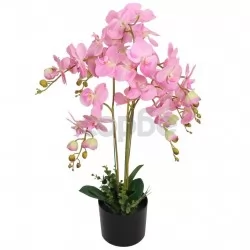 Изкуствена орхидея със саксия 75 см розова