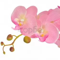Изкуствена орхидея със саксия 75 см розова