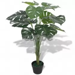Изкуствено растение монстера със саксия, 70 см, зелено