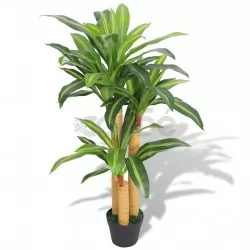 Изкуствено растение драцена със саксия, 100 см, зелено