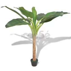 Изкуствено растение банан със саксия, 150 см, зелено