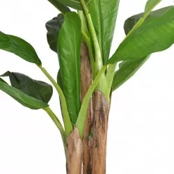 Изкуствено растение банан със саксия, 175 см, зелено