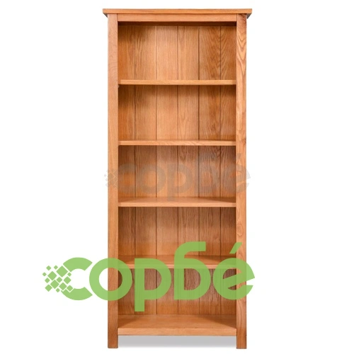 Библиотека с 5 рафта, 60x22,5x140 см, дъбов масив ➤ топ цена ➤ sorbe.bg