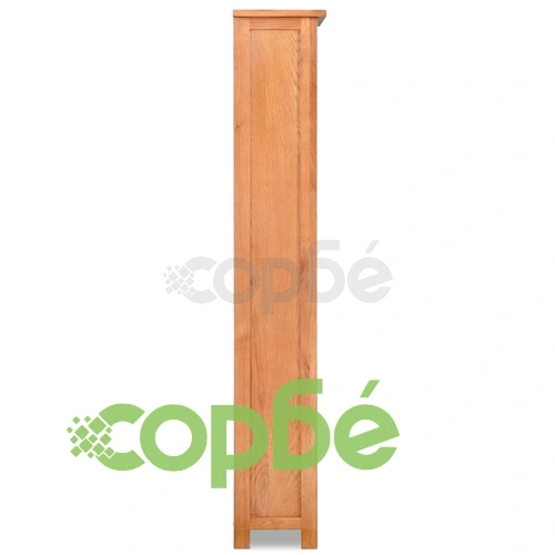 Библиотека с 5 рафта, 60x22,5x140 см, дъбов масив ➤ топ цена ➤ sorbe.bg