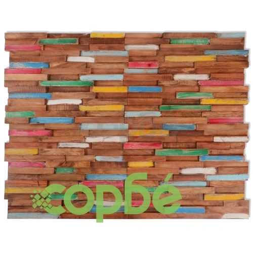 Стенни облицовъчни панели, 10 бр, тик, 1 м² ➤ топ цена ➤ sorbe.bg