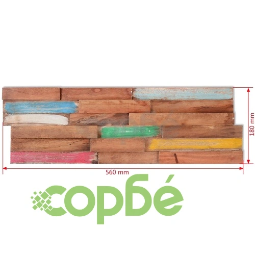 Стенни облицовъчни панели, 10 бр, тик, 1 м² ➤ топ цена ➤ sorbe.bg