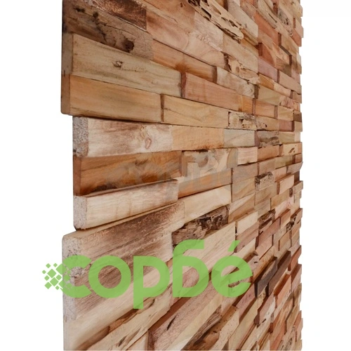 Стенни облицовъчни панели, 10 бр, рециклиран тик, 1 м²  ➤ топ цена ➤ sorbe.bg