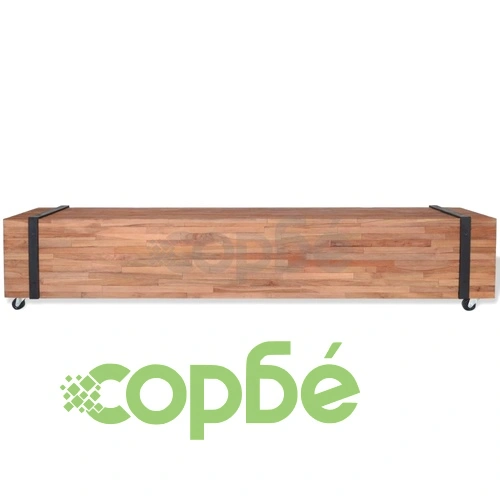 ТВ поставка, тиково дърво, 150x30x30 cм на топ цена от sorbe.bg ТВ поставка, тиково дърво, 150x30x30 cм ➤ топ цена ➤ sorbe.bg