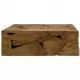 Маса за кафе, 90x50x30 см, естествена тикова дървесина, кафява