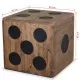 Кутия за съхранение, минди дърво, 40x40x40 см, дизайн на зар