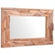 Декоративно огледало, тиково дърво, 90x60 см, правоъгълно