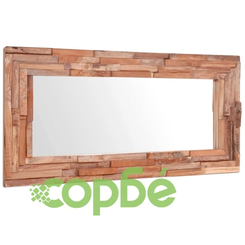 Декоративно огледало, тиково дърво, 120x60 см, правоъгълно ➤ топ цена ➤ sorbe.bg