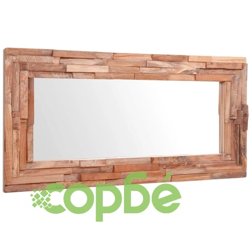 Декоративно огледало, тиково дърво, 120x60 см, правоъгълно ➤ топ цена ➤ sorbe.bg