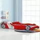 Детско легло състезателна кола, 90x200 cм, червено