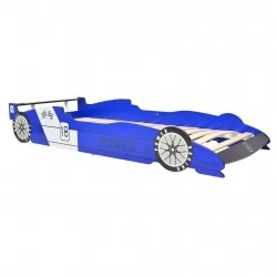 Детско легло “състезателна кола“, 90x200 cм, синьо