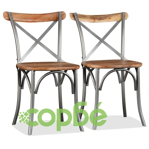 Трапезни столове, 2 бр, мангово дърво масив ➤ топ цена ➤ sorbe.bg