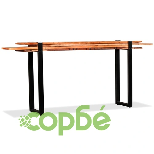 Конзолна маса, регенерирано дърво масив, регулируема  ➤ топ цена ➤ sorbe.bg