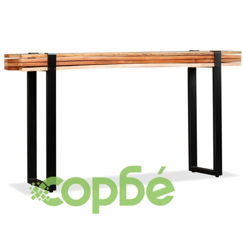 Конзолна маса, регенерирано дърво масив, регулируема  ➤ топ цена ➤ sorbe.bg