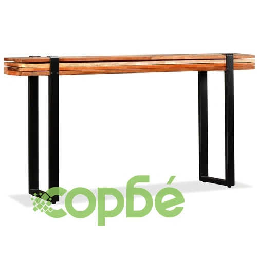 Конзолна маса, регенерирано дърво масив, регулируема  ➤ топ цена ➤ sorbe.bg