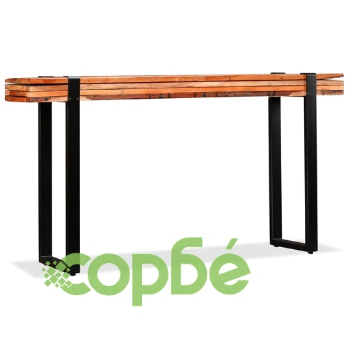 Конзолна маса, регенерирано дърво масив, регулируема  ➤ топ цена ➤ sorbe.bg