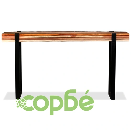 Конзолна маса, регенерирано дърво масив, регулируема  ➤ топ цена ➤ sorbe.bg